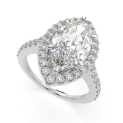 Bianca Marquise Cut Halo Pave Engagement Ring Setting - Nivetta